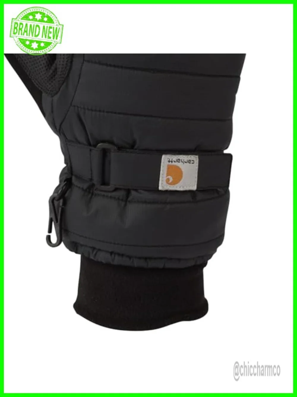 Waterproof Insulated Quilted Knit Cuff Mitten with Nose Wipe
